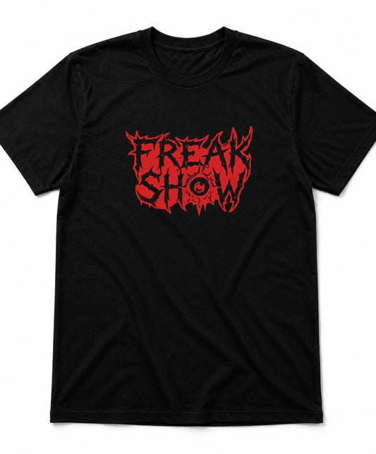 “Freak Show” Short Sleeve Black Tee w/ Red Print