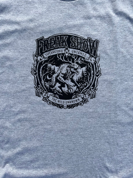 Wendigo Short Sleeve Gray tee w/ Black Print