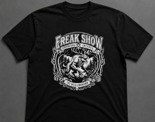 Wendigo Short Sleeve Black Tee w/ White Print