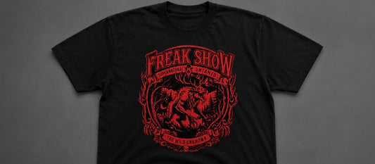 Wendigo Short Sleeve Black Tee w/ Red Print