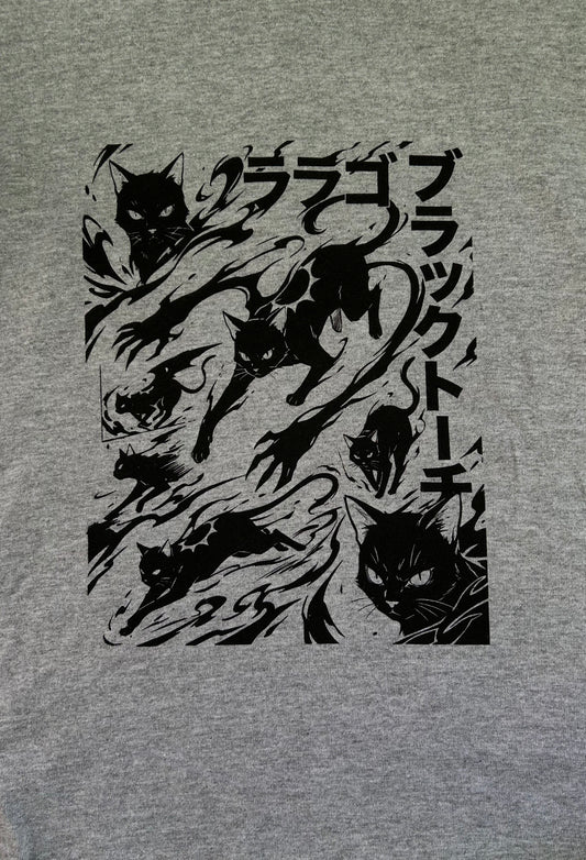 "Black Torch Rago" Short Sleeve Gray Tee w/ Black Print